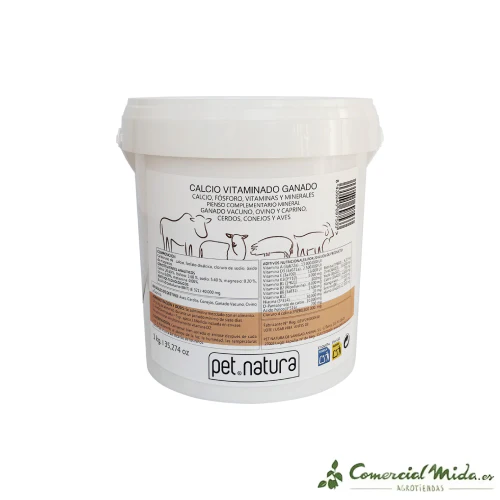 Calcio Vitaminado PETNATURA en Polvo para Ganado - Imagen 3