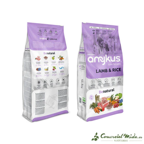 Amykus Original Lamb&Rice Pienso Para Perros a Base de Cordero y Arroz - Imagen 3