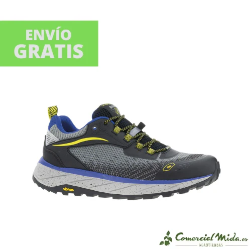 BESTARD SPEEDWAVE II GRIS-AZUL-AMARILLO Zapato para Senderismo y Montañismo - Imagen 2