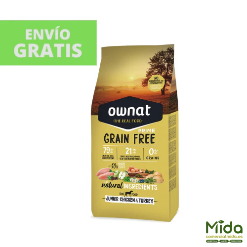 Pienso OWNAT Grain Free Prime Junior Pollo & Pavo para Cachorros - Imagen 3