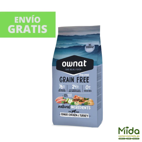 Pienso OWNAT Grain Free Prime Senior Pollo & Pavo para Perros Senior - Imagen 3