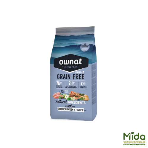 Pienso OWNAT Grain Free Prime Senior Pollo & Pavo para Perros Senior - Imagen 2