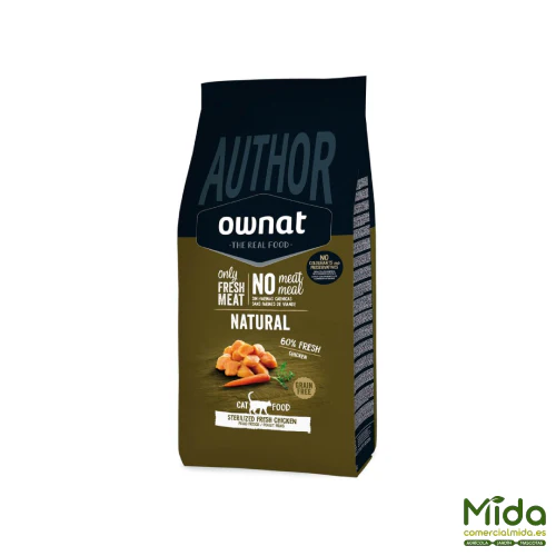 Pienso OWNAT Author Grain Free Sterilized Fresh Chicken para Gatos Esterilizados - Imagen 2
