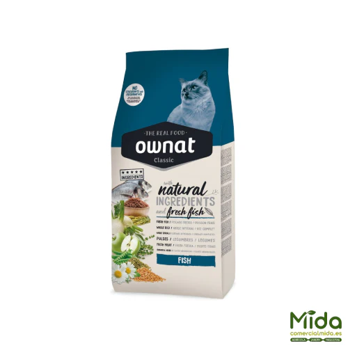 Pienso OWNAT Classic Cat Fish para Piel y Pelo Gatos - Imagen 2
