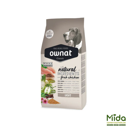Pienso OWNAT Classic Light para Perros con Sobrepeso