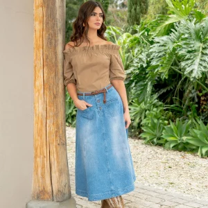 Blusa campesina manga corta con elástico