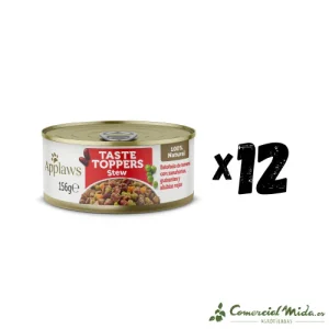 APPLAWS DOG LATA TOPPER Estofado de Ternera y Verduras Pack 12X156g