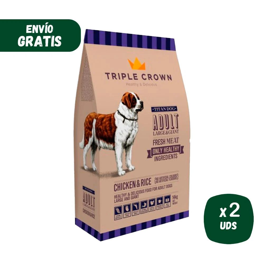 Pienso TRIPLE CROWN TITAN DOG para Perros Grandes o Gigantes 14Kg