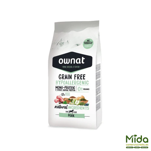 Pienso OWNAT Grain Free Hypo Pork para Perros - Imagen 2