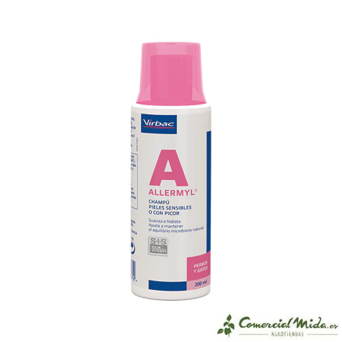 Champú ALLERMYL 250 ml para Pieles Sensibles Mascotas