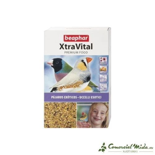 Alimento BEAPHAR Xtravital para Pájaros Tropicales 500 gr