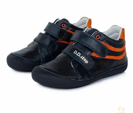 Zapatos Respetuosos D.D. Step Royal Blue Líneas Naranja
