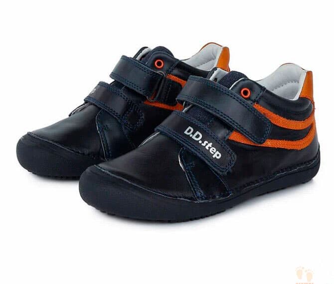 Zapatos Respetuosos D.D. Step Royal Blue Líneas Naranja - Imagen 3