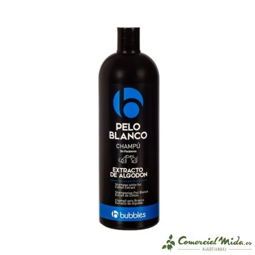 Bubbles Champú Pelo Blanco Perros y Gatos - Imagen 3