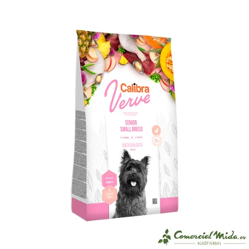 CALIBRA DOG GF VERVE SENIOR SMALL PATO POLLO - Imagen 3