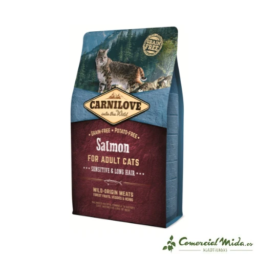 CARNILOVE FELINE ADULT SALMON LONG HAIR - Imagen 2