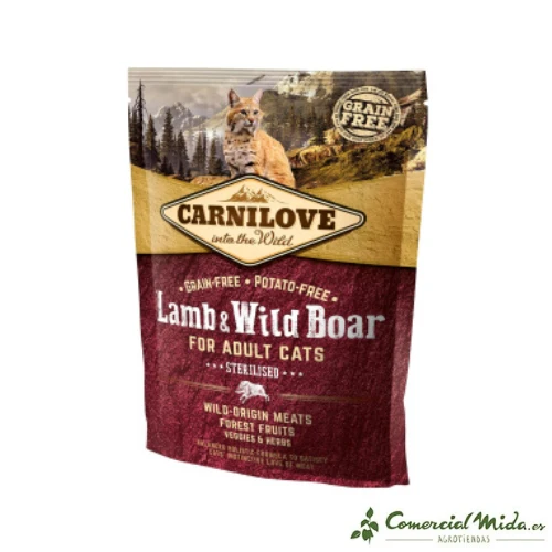 CARNILOVE FELINE ADULT STERILISED CORDERO - Imagen 3