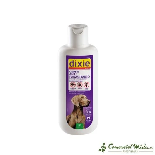 Champú DIXIE 1L antiparasitario anti pulgas, garrapatas y piojos - Imagen 2