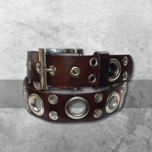 Cinturón de Piel – Café con Ojillos