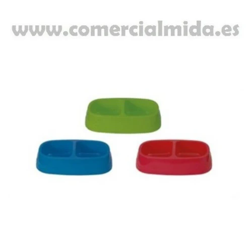 Comedero Doble de Plástico para Mascotas 30 x 18 cm - Imagen 2