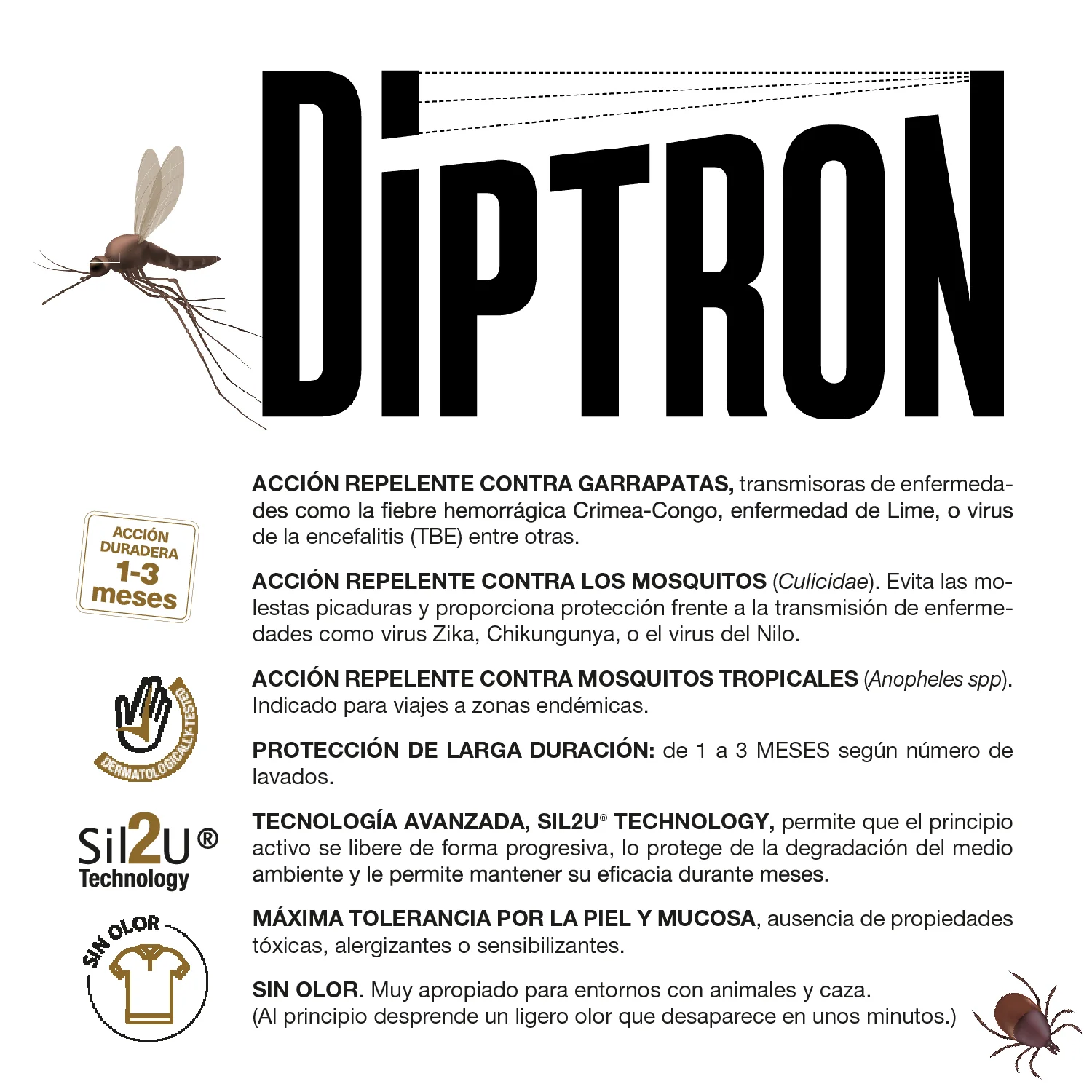 Diptrón Textil Repellent, Repelente de Insectos para Ropa 100ml - Imagen 9