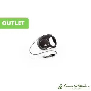 [OUTLET] Correa FLEXI Design Cordón Perros, Talla M, Negro (5M)