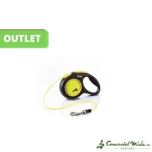 [OUTLET] Correa FLEXI New Neon Amarillo, Talla M (Cordón 5m)