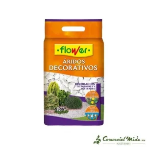 Marmolina Blanca para Decoración de Macetas y Jardines