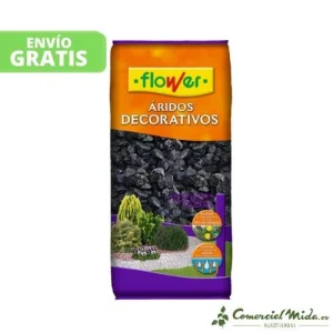 Marmolina Negra para Decoración de Macetas y Jardines