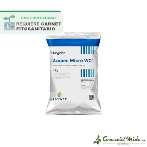 Fungicida AZUPEC MICRO WG 1Kg antioidio con acción acaricida - Imagen 2
