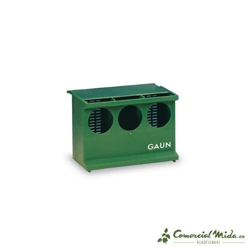 GAUN Comedero Tolva para Palomas con 3 Huecos Capacidad 1 Kg