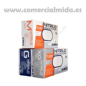 Guantes de un solo uso de NITRILO FLASH ORANGE POWER Naranja Sin Polvo - Ref: GD26O (50 Uds)