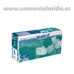 Guantes de Nitrilo Azul Sin Polvo SEMPERGUARD NITRILE XPERT