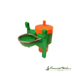 GYC Bebedero de Boya Plástico con Protección Inoxidable para Conejos