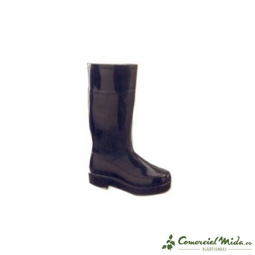 Bota Negra INGENIERO de PVC para Señora