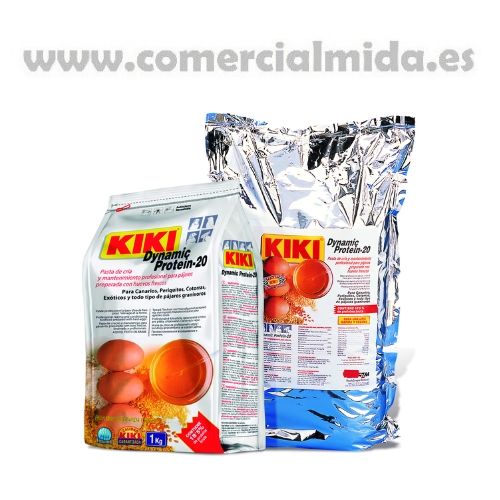 Kiki Dynamic Protein-20 Pasta de Cría Profesional para Pájaros Granívoros (1 o 5 kg)