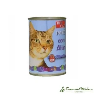 Lata de paté RED CAT 400g rico en atún para gatos
