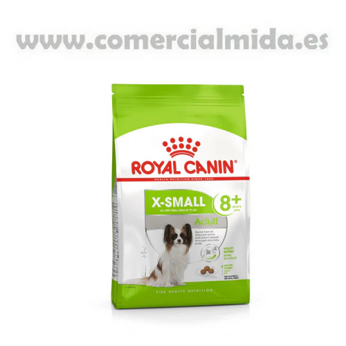 Pienso ROYAL CANIN X-SMALL ADULT 8+ perros de raza muy pequeña (A partir de 8 años)