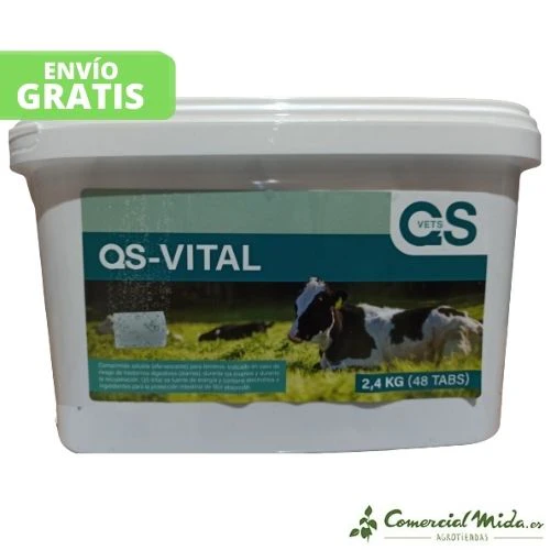 Comprimidos Efervescentes QS-VITAL Rehidratante para Terneros 48 uds - Imagen 2