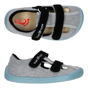 Sandalias Respetuosas 3F Bar3foot Gris y Negro