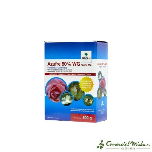 SIPCAM JARDÍN Fungicida Acaricida Azufre 80% WG - Imagen 3