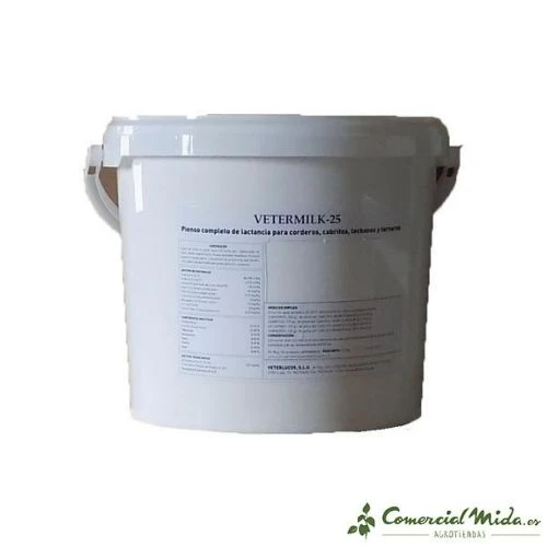 Pienso de Lactancia VETERMILK 25 Corderos, Terneros y Lechones